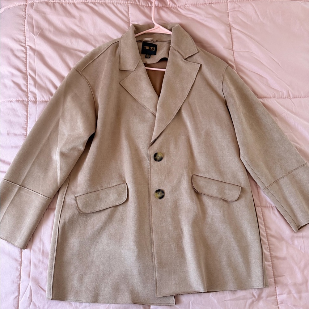 Truth by republic Beige Button-Up Jacket